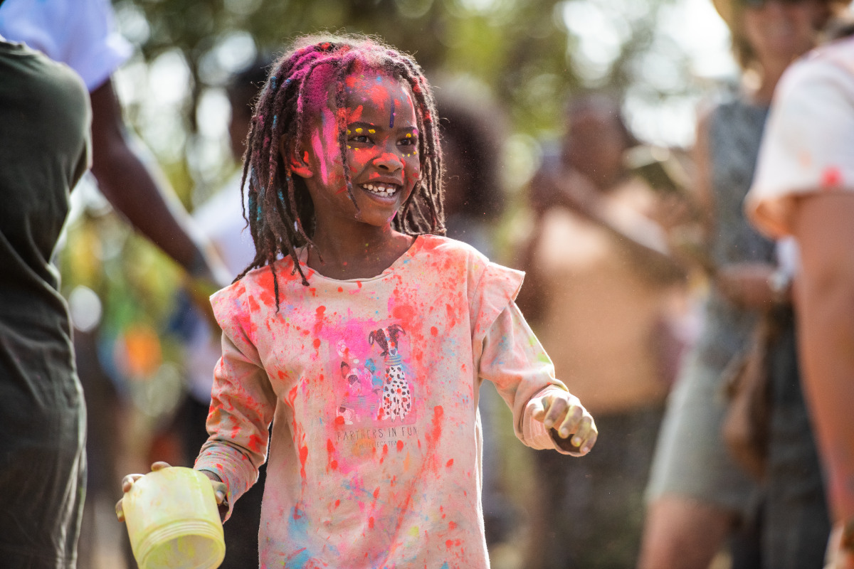 Waldorf child playing at festival